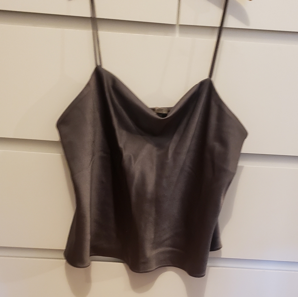 Alice + Olivia Grey Slip Top
